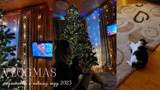 VLOGMAS: украшение елки и дома к новому году, подготовка к нг 2023, зимняя фотосессия, дни в деревне