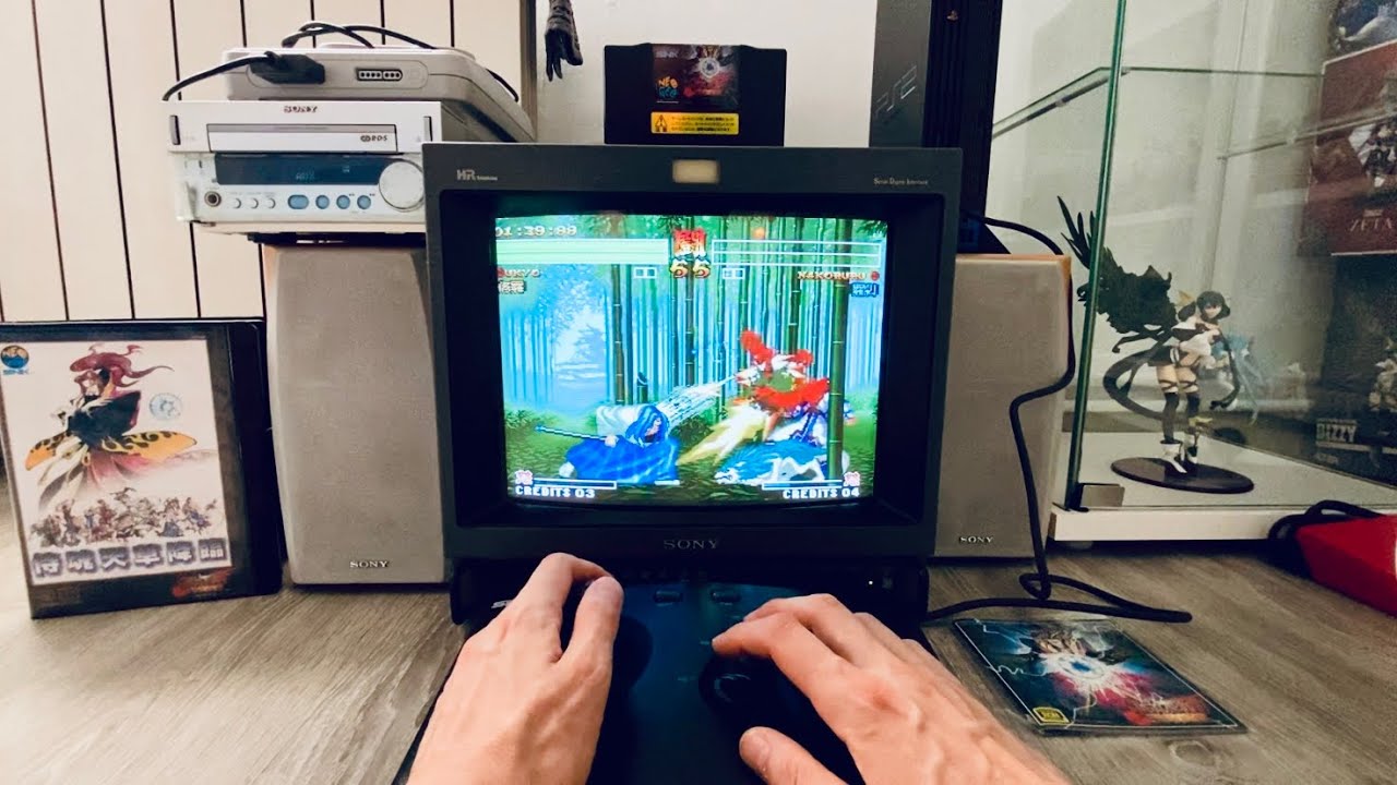 Samurai Spirits 4 • Neogeo AES Gameplay (Ukyo) • SONY BVM 