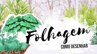 Segredos do DESENHO DE VEGETAÇÃO - Como desenhar árvores #desenho  #paisagismo #vegetação 