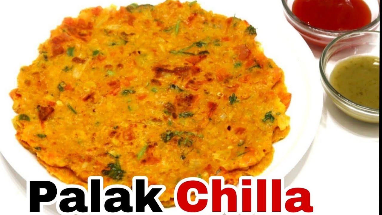 Palak Chilla Recipe |Tasty & Healthy High Protein Breakfast | Spinach Recipe 
