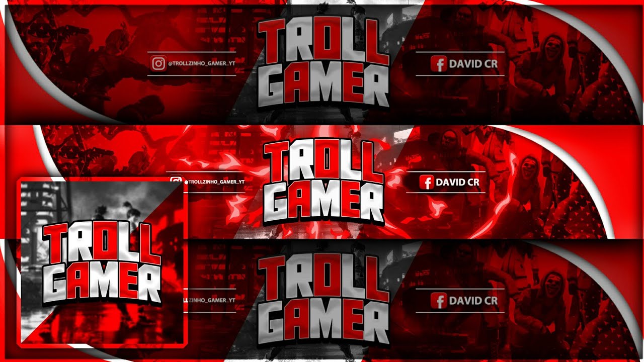 Faço banner grátis! - Speed Art Banner Para @Trollzinho Gamer