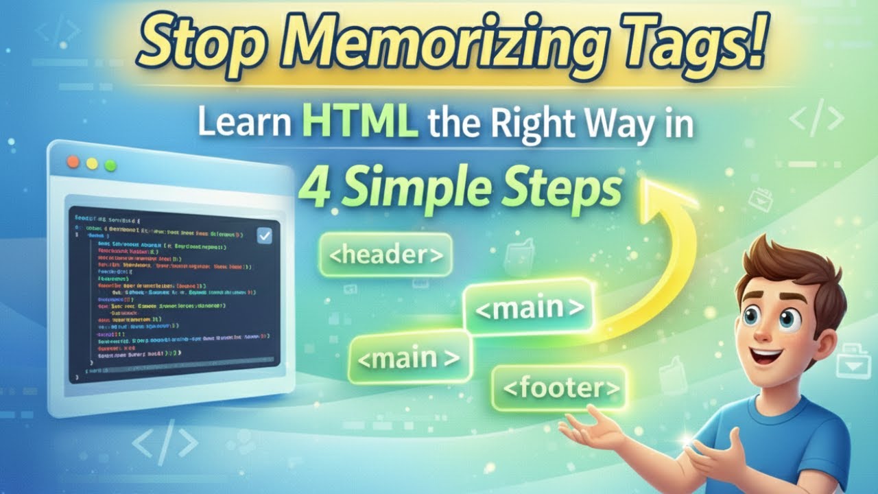 Stop Memorizing Tags! Learn HTML the Right Way in 4 Simple Steps