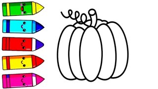 Pumpkin Coloring for Kids 🎃 Easy & Fun Drawing and Coloring Pages for Toddlers 🖍️🍂