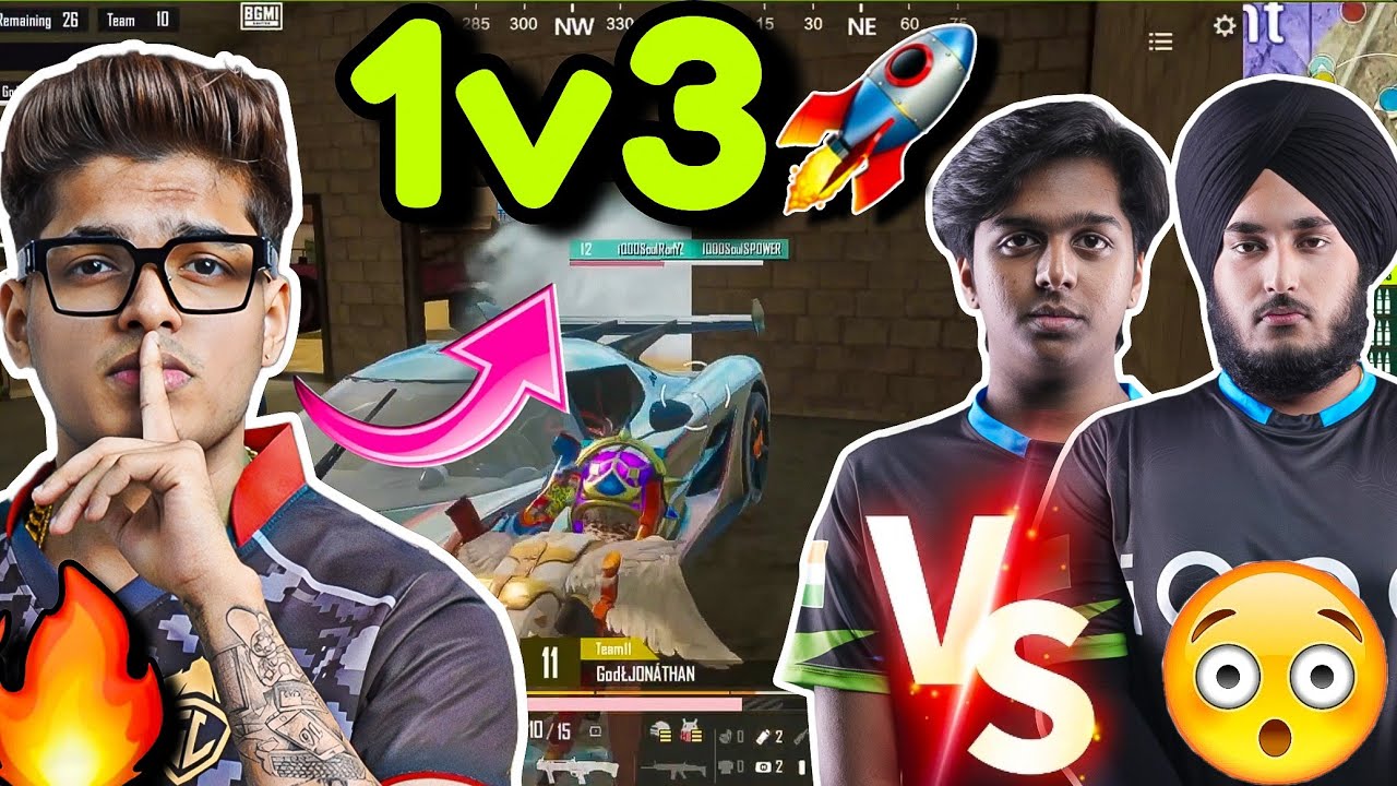 JONATHAN 1v3 SouL 🚀🤯 GodL vs SouL 4v4🔥🔥 - YouTube