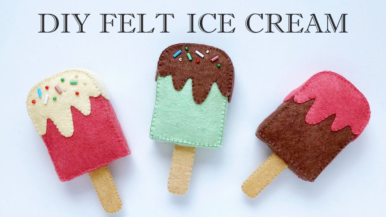 フェルトで作る アイスクリームの作り方 フェルトで作る食べ物 Diy Sewing How To Make Felt Ice Cream Youtube