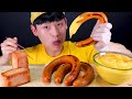 흰쌀밥에 킬바사 소세지,통스팸을 먹어봤어요~!(Feat.치즈소스) kielbasa,Spam with Rice MuKBang~!!