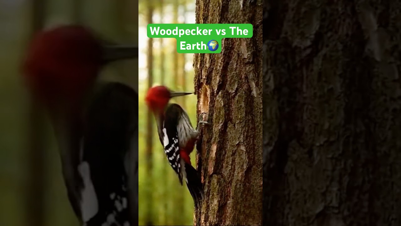 Woodpecker Drills Through the Earth 🌍 
