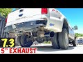 2001 F350 7.3 PowerStroke SOUNDS AMAZING 5" AFE Straight Pipe Install, No Cats, No Muffler