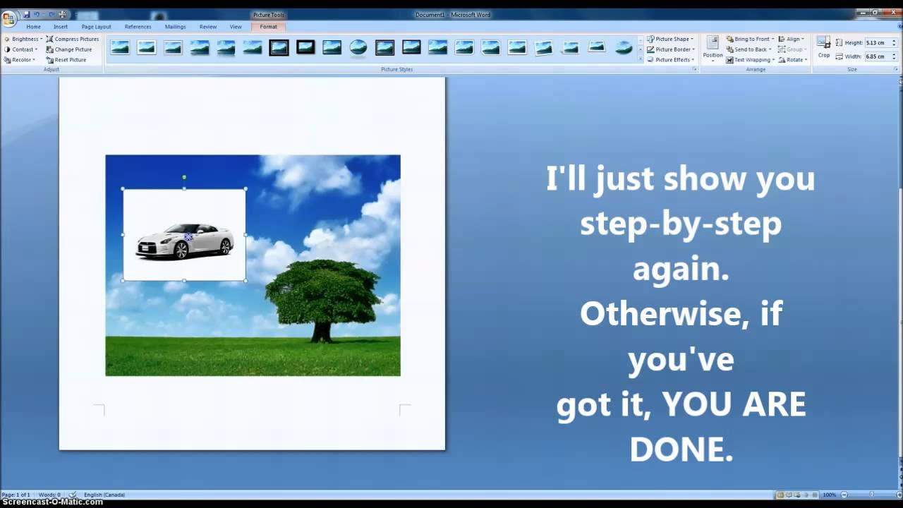 Microsoft Office Word 2007 How to Remove the Background of a Picture   Tutorial   HD