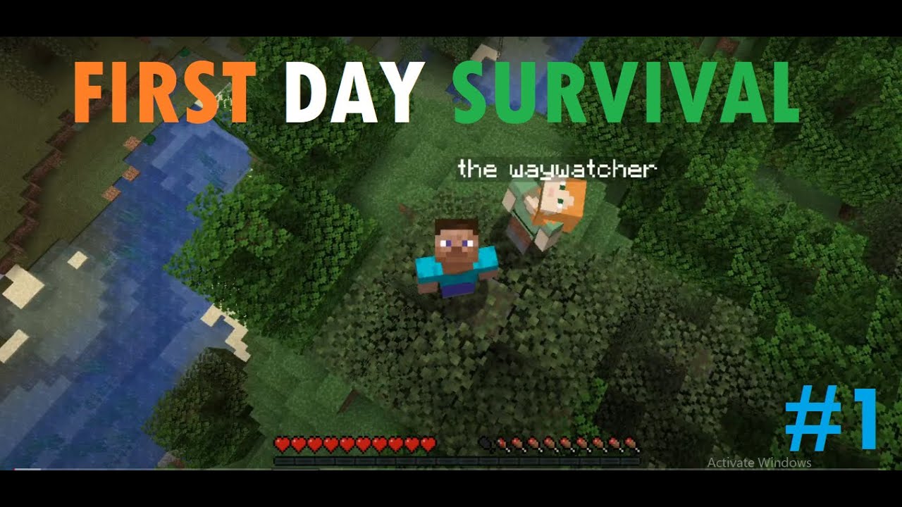MINECRAFT | FIRST DAY SURVIVAL #1 - YouTube