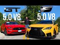 Lexus RCF vs Mustang GT: $70k Japanese Muscle And $35k American Muscle [Wheel2Wheel]