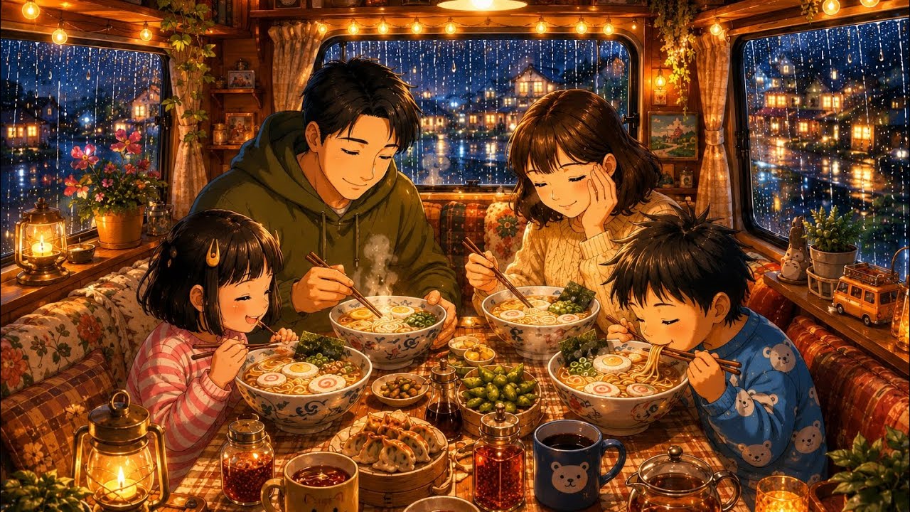 Chibi Rv A Peaceful Rainy Night in a Tiny Van 🌧️ | Studio Ghibli Inspired | Cozy ...