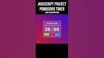 JavaScript Project | Pomodoro App Tutorial #html #css #javascript #js #webdevelopment #webdesign