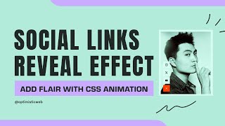 CSS Animations for Profile Cards - Social Links Reveal Effect