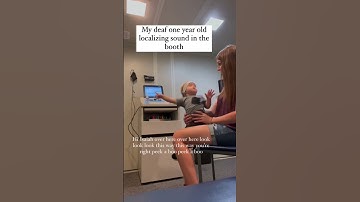 My deaf son localizing sound with cochlear implants.