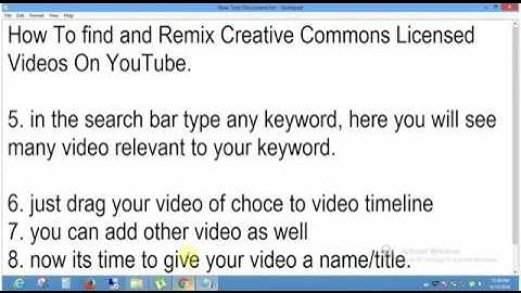How To Find And Remix Creative Common Licensed Videos on YouTube