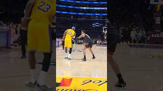 Bronny locked in supporting his teammates during Lakers games vs the rockets