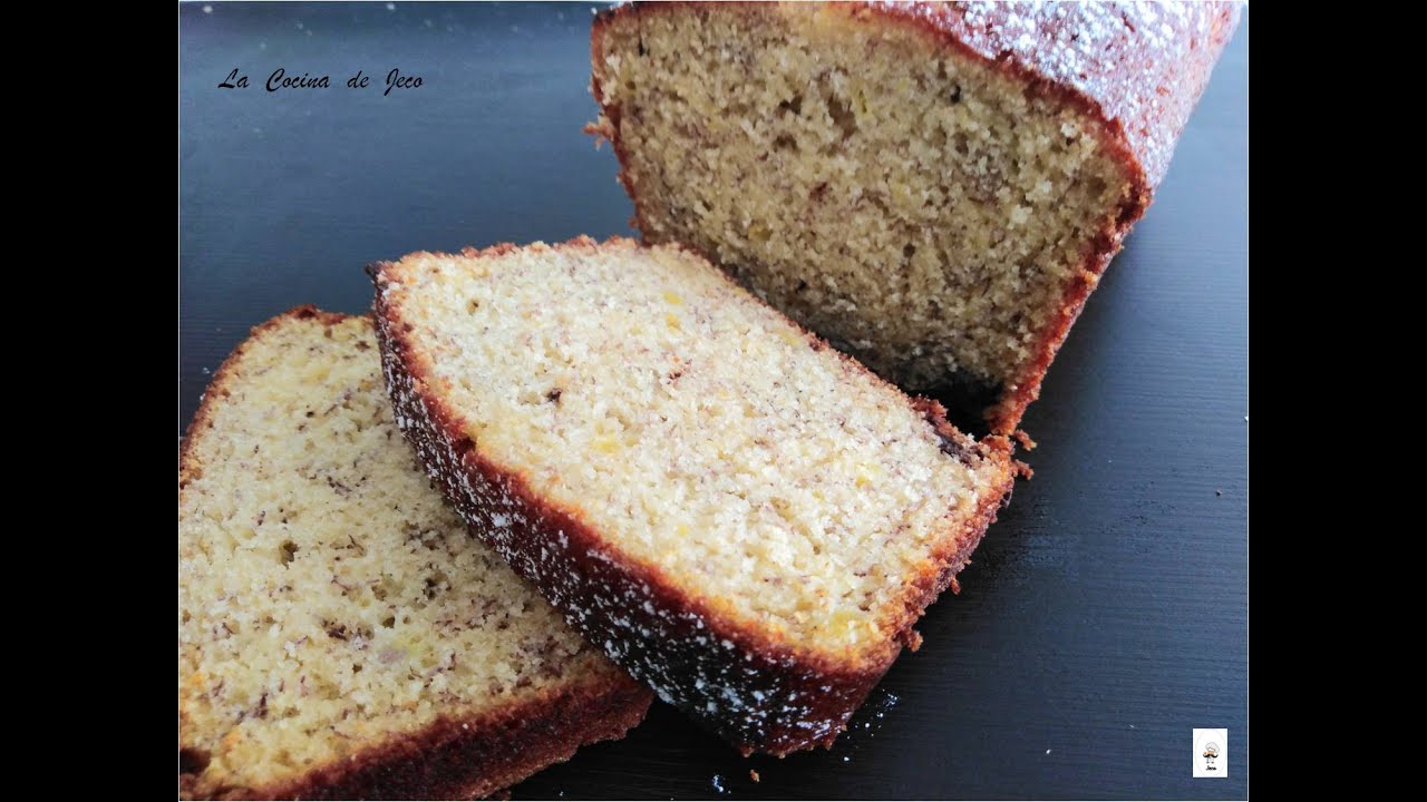 Bizcocho de plátano con lágrimas de chocolate.