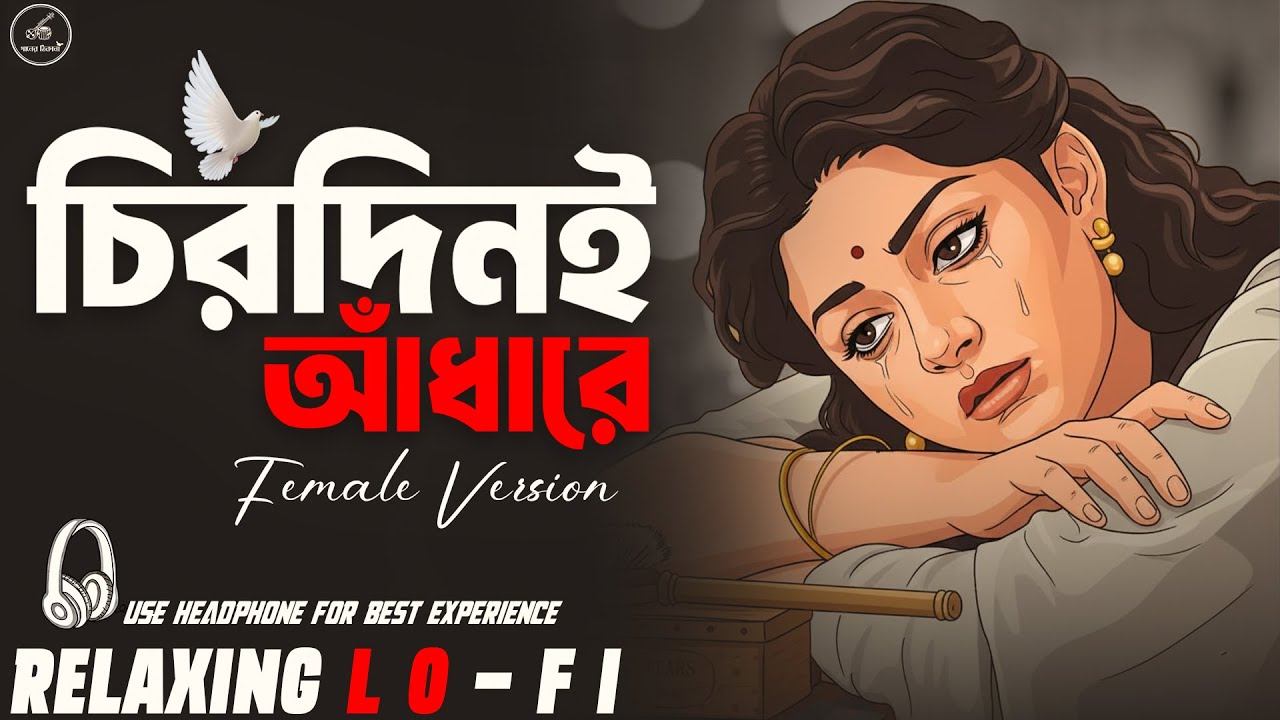 Chirodini Adhare Kete Gelo E Jibon - Female Version || Relaxing Lo- FI Version || Bengali Lo-Fi Mix