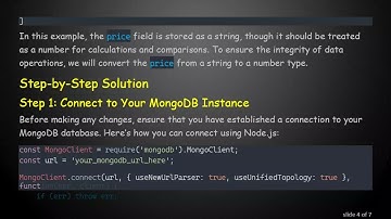 How to Dynamically Change the Datatype of a Field in MongoDB from String to Number Using Node.js