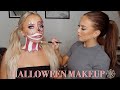 IMMIE DOES MY HALLOWEEN MAKEUP! | Immie and Kirra