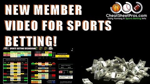 CheatSheetPros.com - New Member Video for Sports Betting!