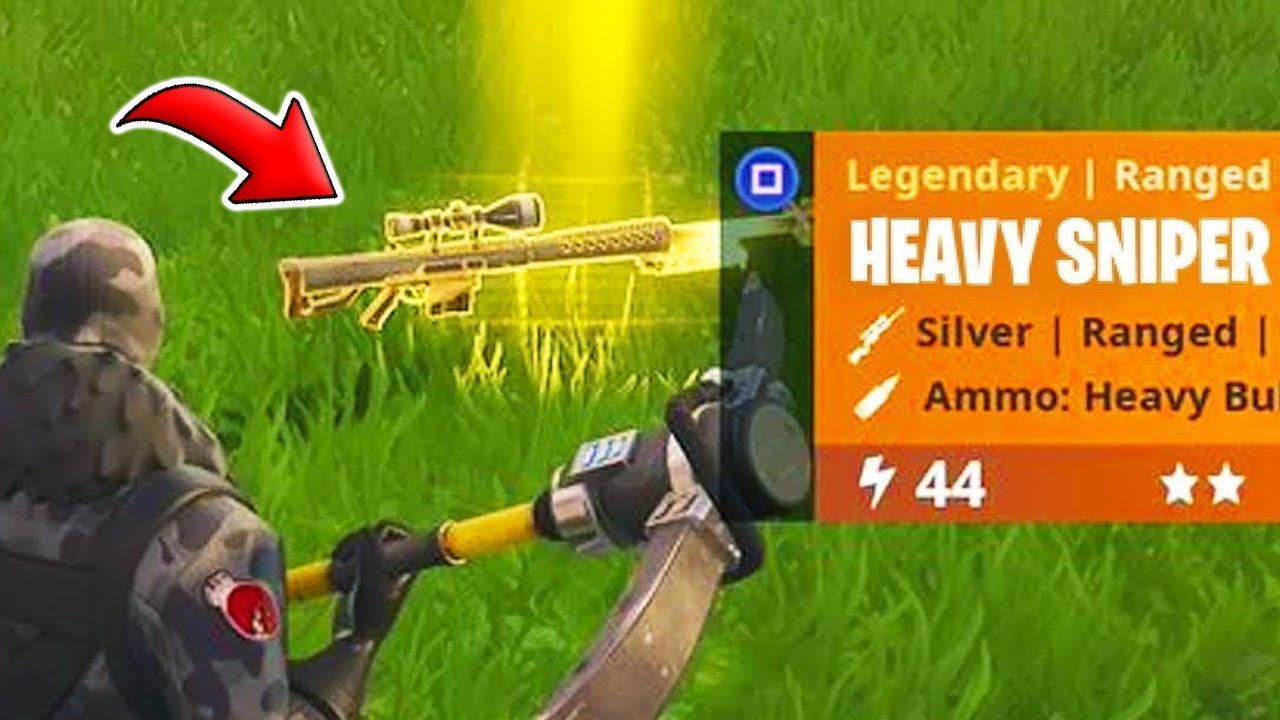 First *NEW* HEAVY SNIPER RIFLE Gameplay! Fortnite Battle Royale Leak!