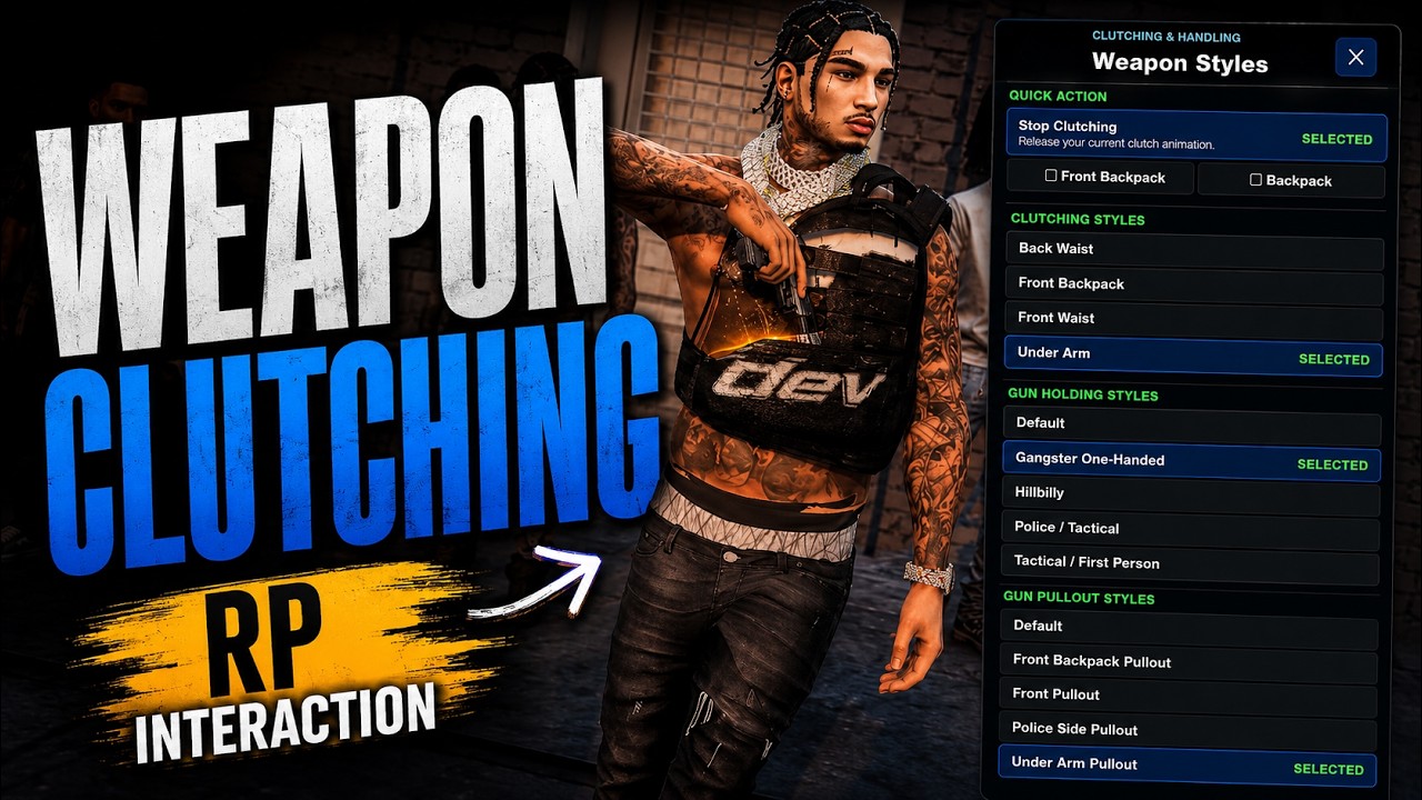FiveM Weapon Clutching | Realistic Gun Handling and Animations | Tdev ...