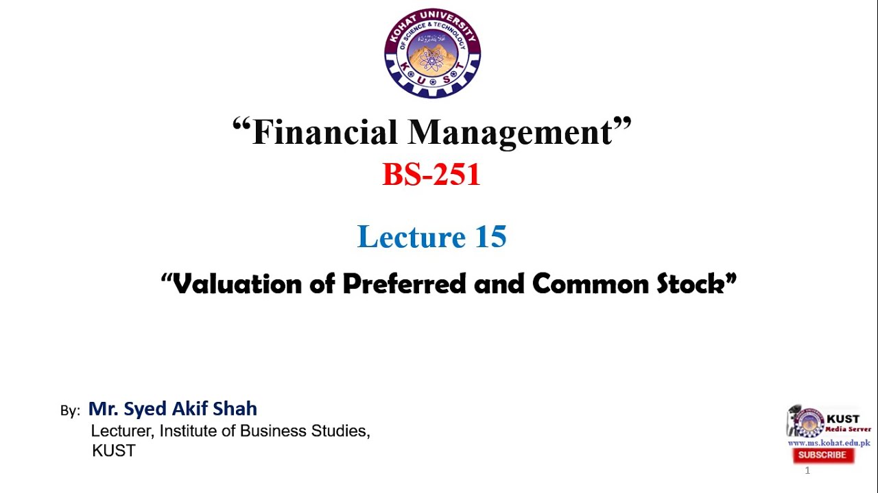 Valuation of Preferred and Common Stock