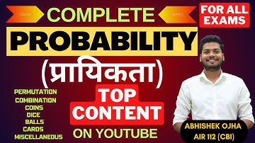 Probability Complete Chapter with Tricks & Shortcuts || SSC/RAILWAY/BANK/CDS/ || Abhishek Ojha sir