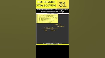 HSC Physics PYQs - MCQs Solving | Magnetic Materials | Question 1 |#hscexam  #hsc #shorts
