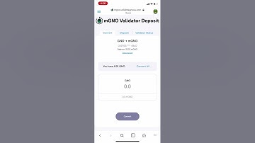 How to use the mGNO Validator Deposit