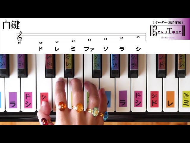 ピアノ 教材【鍵盤に貼るマステ】楽譜付 音名 ドレミ 臨時記号