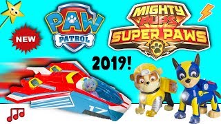 PAW PATROL NEW 2019 TOYS! Super Sonic Jet, Mighty Lookout Tower + Vehicles