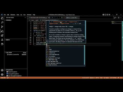Program "ATM SEDERHANA" Menggunakan PYTHON
