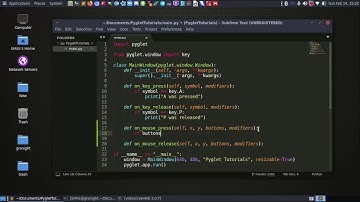 Pyglet Tutorials - 3 - Handling Mouse Events