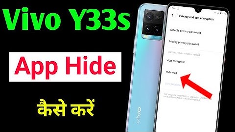 Vivo y33s app hide setting | Vivo y33s me app hide kaise kare | vivo app hide setting 2021 👍