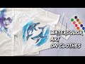 How to make watercolor art on clothes using fabric paints