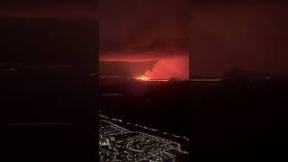 Volcanic Eruption Witnessed from Airplane Window