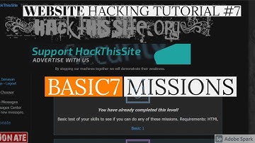 HACK THIS SITE BASIC 7 MISSION || HTS MISSIONS || Techno Ayan ||