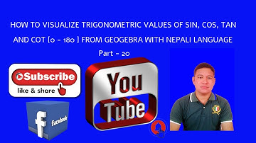 HOW TO VISUALIZE TRIGONOMETRIC VALUES OF SIN, COS, TAN & COT FROM GEOGEBRA WITH NEPALI  Part- 20
