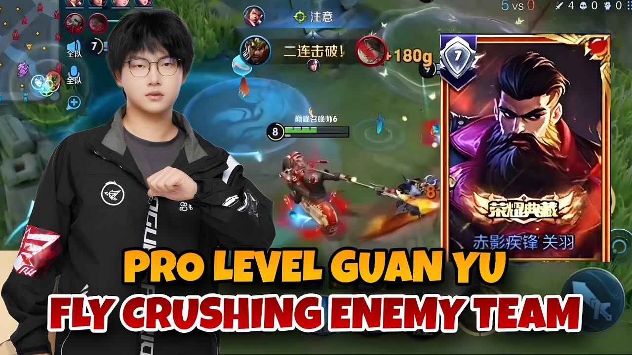 FLY SHOWS PRO LEVEL GUAN YU 🔥 UNSTOPPABLE PRESSURE & FULL MATCH CONTROL | HONOR OF KINGS