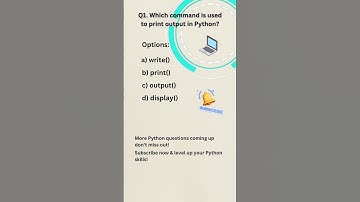 Python MCQ #1 | Which command prints output in Python? #shorts