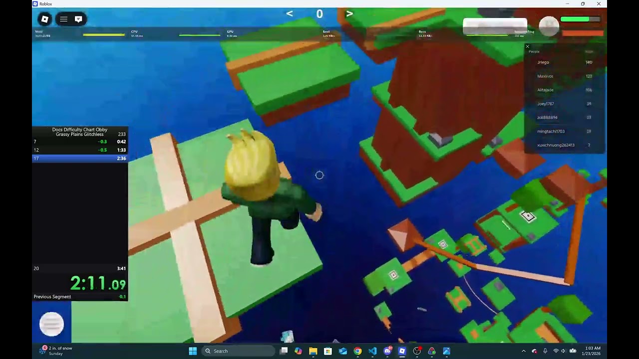 Docs Difficulty Chart Obby Grassy Plains Glitchless in 