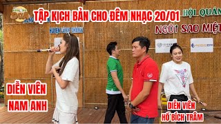 Khương Dừa, Nam Anh, Hồ Bích Trâm, Nguyên Bảo ráo riết tập kịch cho đêm nhạc 20/01 tại HQ NSMV