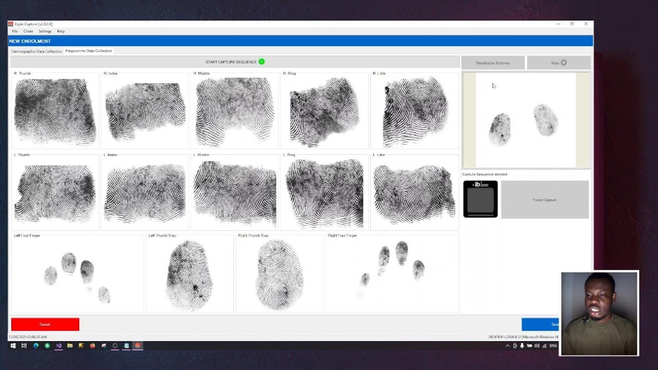 Live Scan & Fingerprinting Service Software Demo | 10-Finger | FD-258 & FD-1164 FBI Card