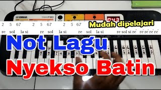Nyekso Batin - Not Lagu Piano / Pianika Sangat Mudah Dijamin Pasti Bisa untuk Drum Band