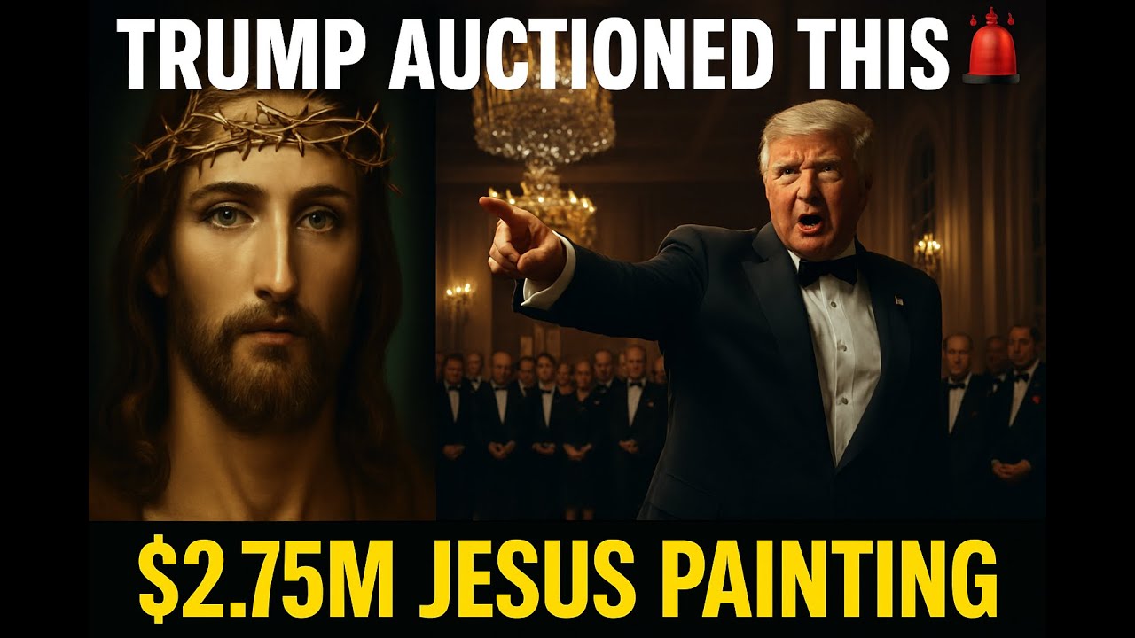 The $2.75M Jesus Painting: Inside Trump’s Viral Mar-a-Lago Auction 🚨