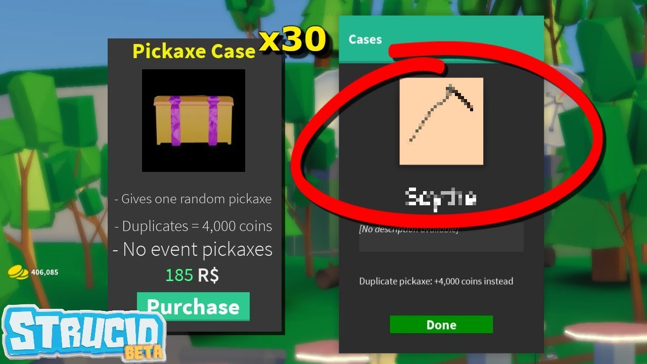 I Unboxed The Rarest Pickaxe In The Game Strucid Youtube - the best pickaxe in strucid roblox fortnite