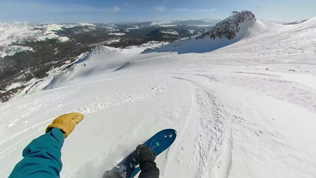 Fresh Tracks Off The Cornice Bowl On Mammoth Mountain March 2019